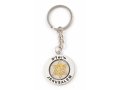 Silver Key Ring, Swivel Center - Gold Star of David and Menorah