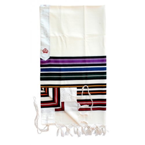 Sons of Light Bnei Or Prayer Shawl by Talitania - Rainbow