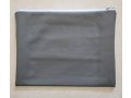 Tallit and Tefillin Bag Set, Gray Faux Leather - Decorative Band with Embroidery