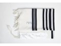 Victory LaMenatzeach Wool Tallit Non Slip Prayer Shawl - Black Stripes