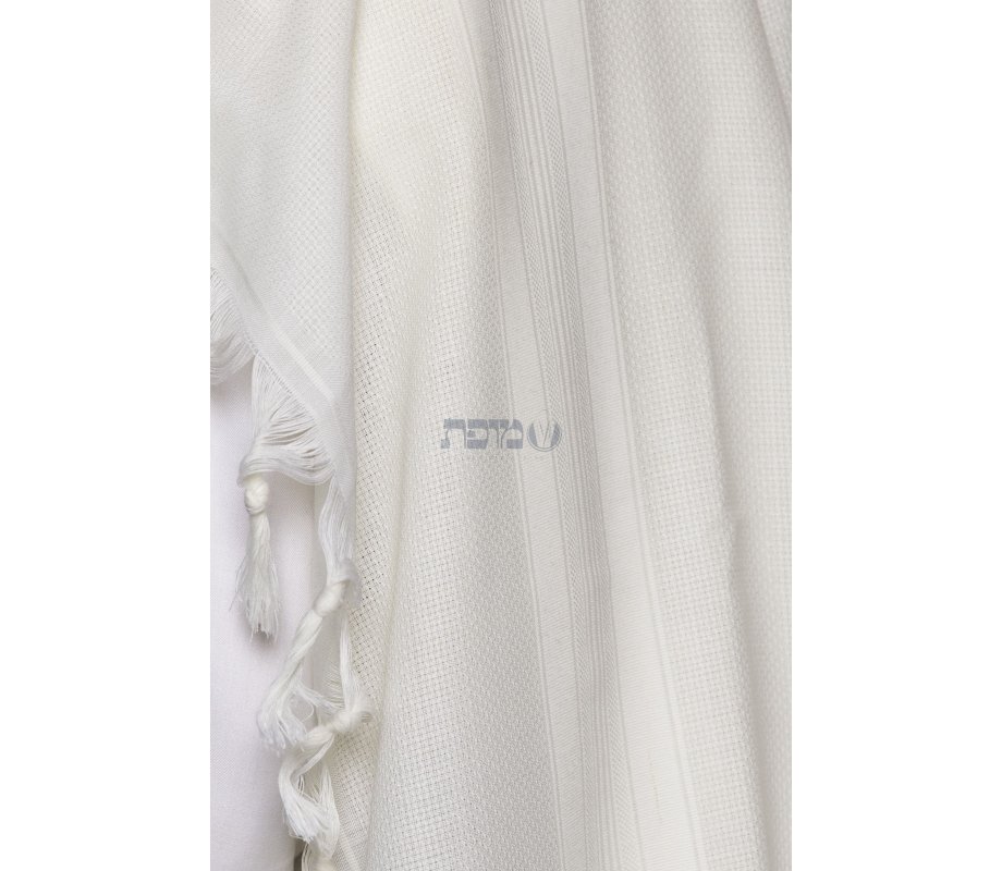 Victory LaMenatzeach Wool Tallit Non Slip Prayer Shawl - Pure White