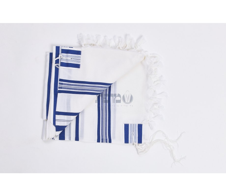 Victory LaMenatzeach Wool Tallit Non Slip Prayer Shawl - Royal Blue