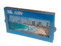 Wood Magnet with slide-Open Sides, Colorful - Tel Aviv Beaches and Sea Front