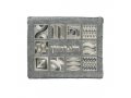 Yair Emanuel Embroidered Prayer Shawl & Tefillin Bag, Squares and Shapes - Silver