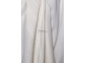 Yishtabach Praise Wool Non Slip Prayer Shawl - Pure White Stripes